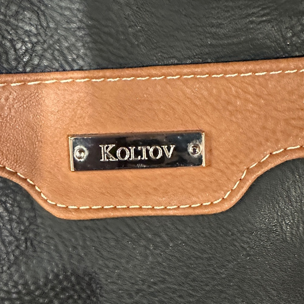 KOLTOV  Black and Tan Crossbody Bag - Picture 2 of 9